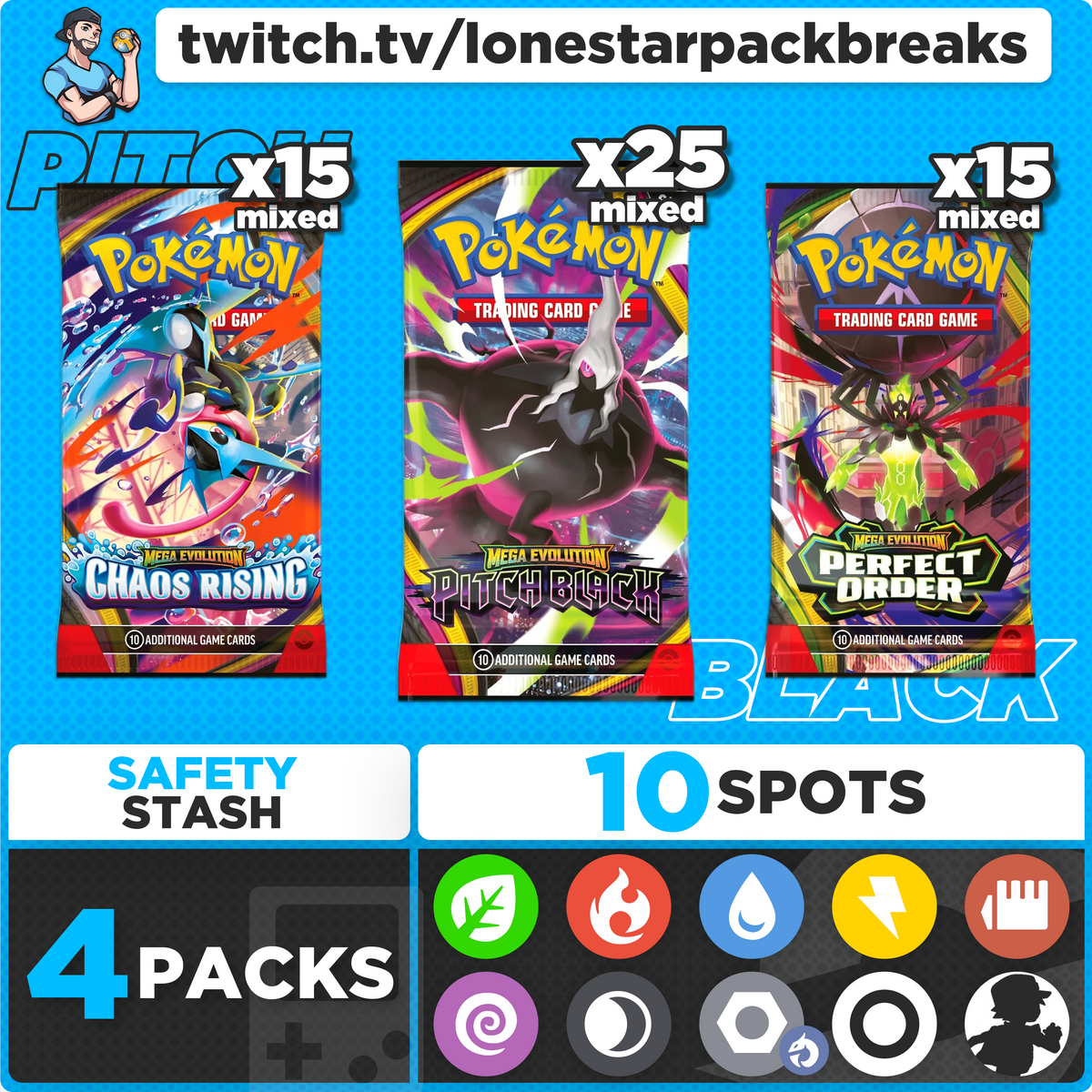 Break #6 Pitch Black Mixer 10 type Thurs July 16th 7PM CST
