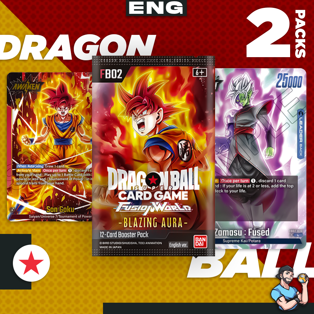 Personal Break Dragon Ball Fusion World Blazing Aura DBBA 2 Pks