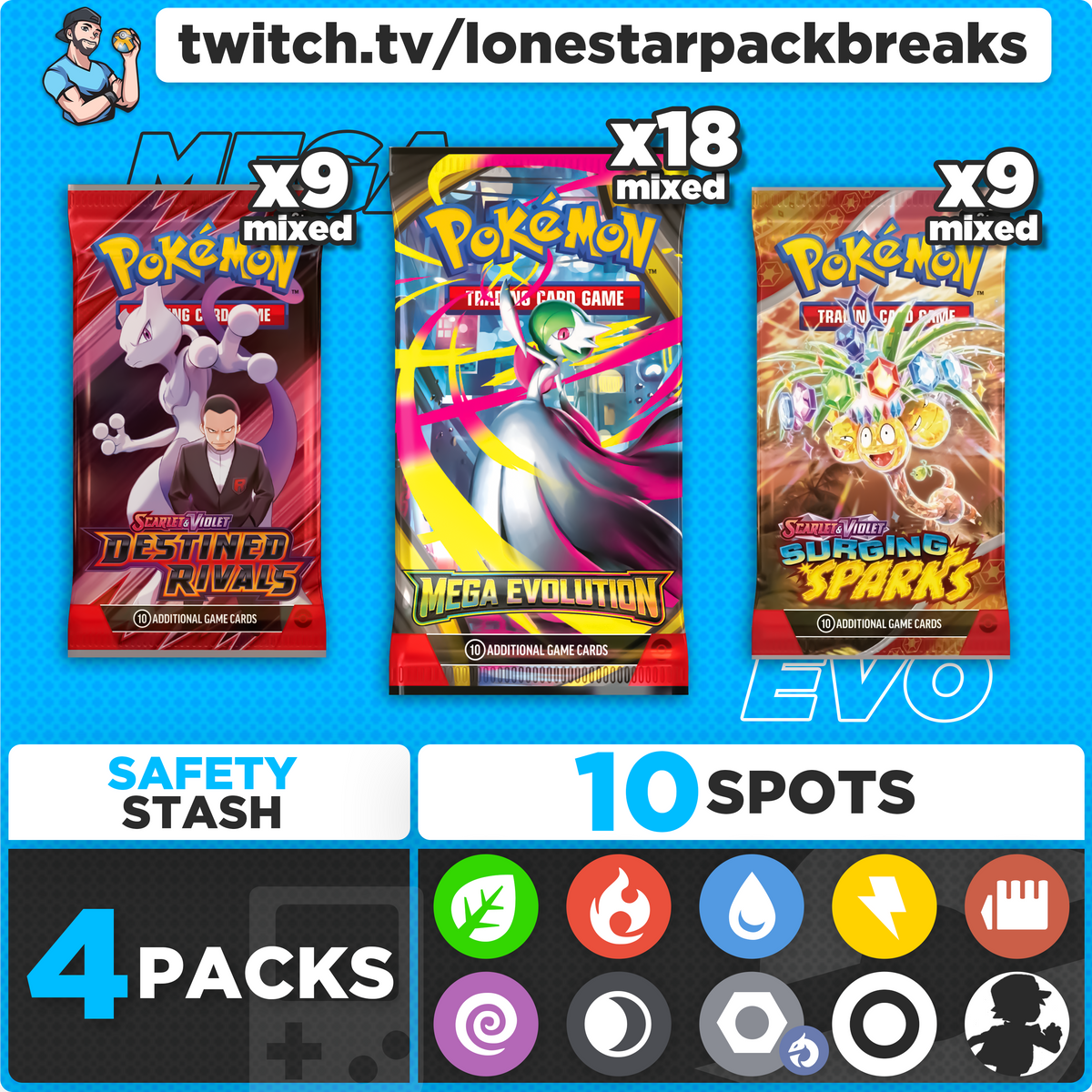 Break #9 Mega Evolution Mixer 10 type Fri Sept 26th 7PM CST