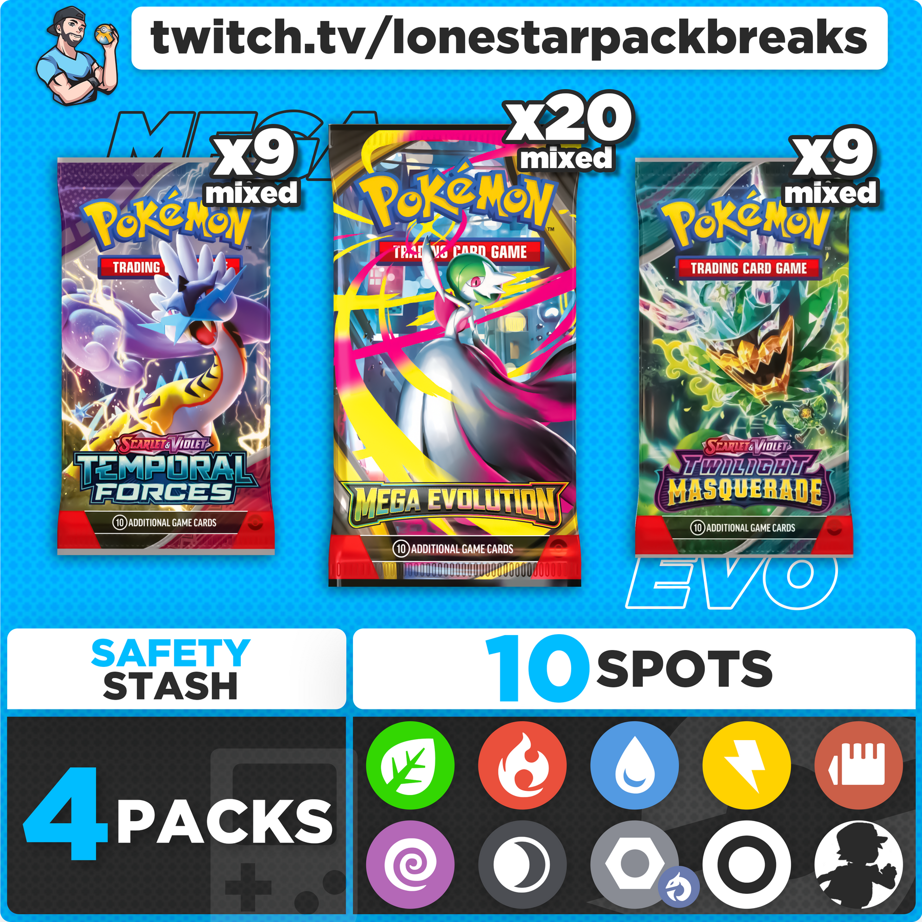Break #7 Mega Evolution Mixer 10 type Thurs Sept 25th 7PM CST