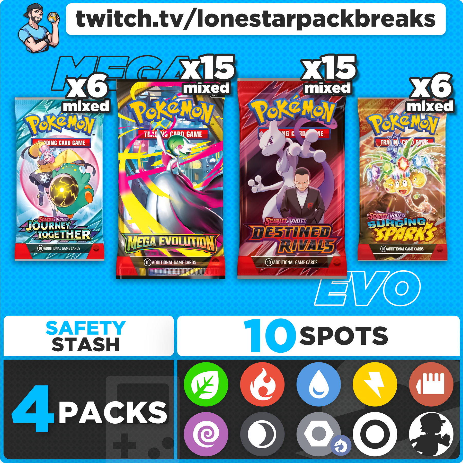 Break #8 Mega Evolution Mixer 10 type Thurs Sept 25th 7PM CST