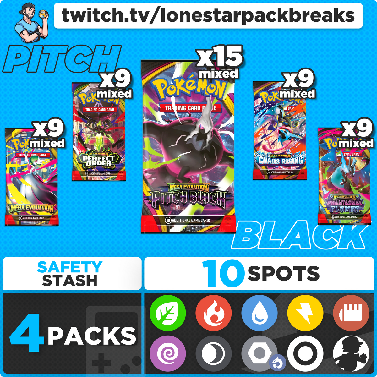 Break #4 Pitch Black Mixer 10 type Wed July 15th 7PM CST