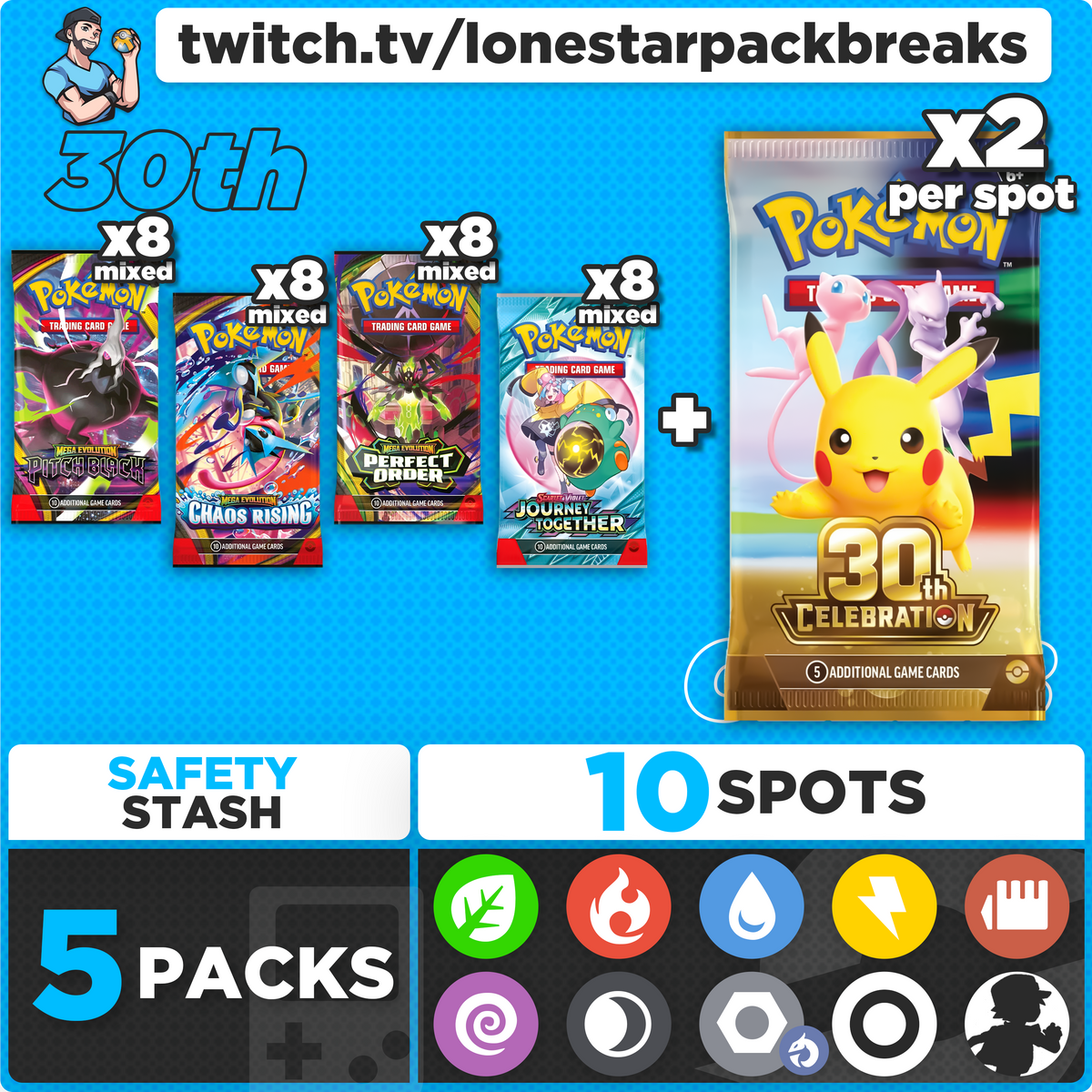 Break #4 Celebrations Mixer 10 type Thurs Sep 24th 7PM CST