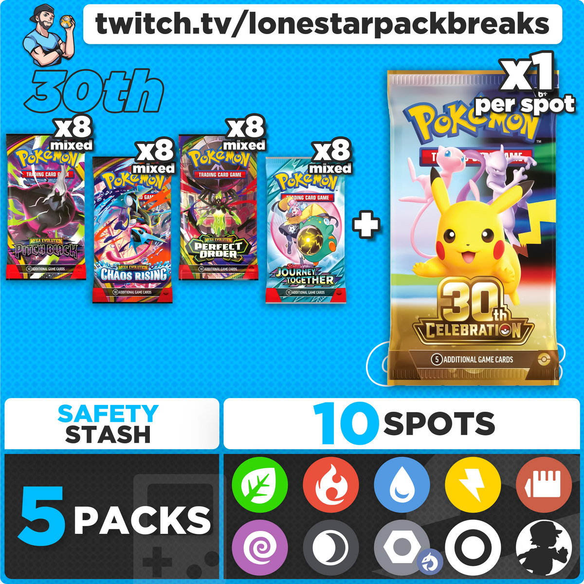 Break #3 Celebrations Mixer 10 type Thurs Sep 24th 7PM CST