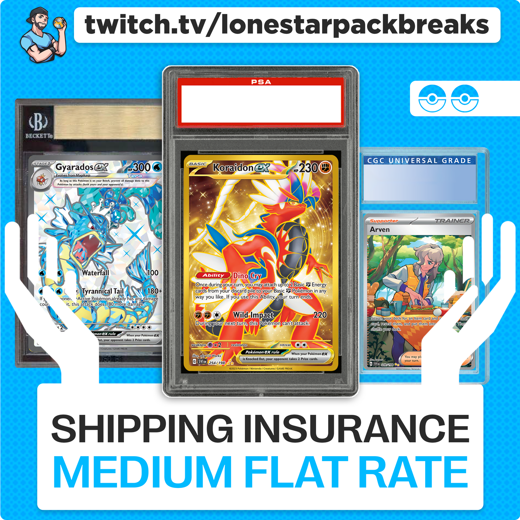 Shipping Insurance-Medium Flate Rate (up to 30 breaks or 20 slabs)
