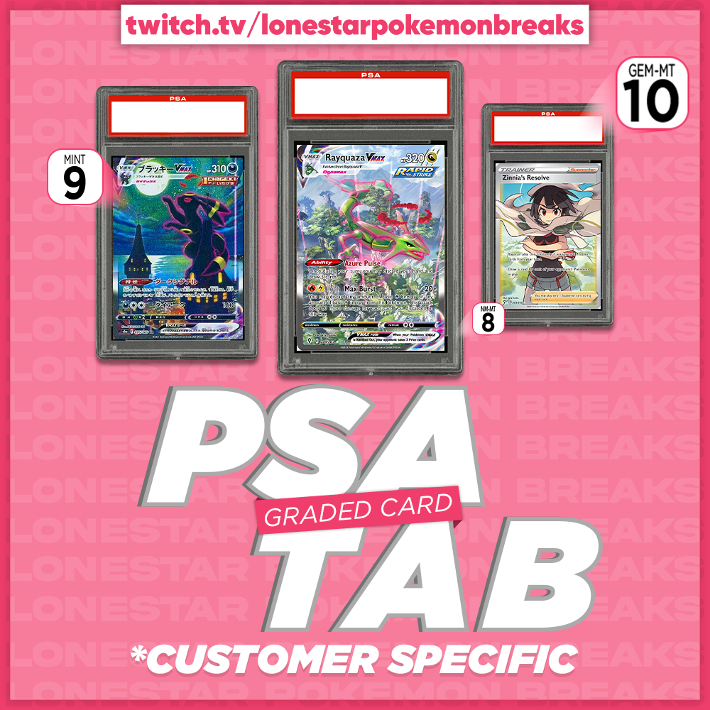 PSA Graded Card Tabs- Pack Breakers